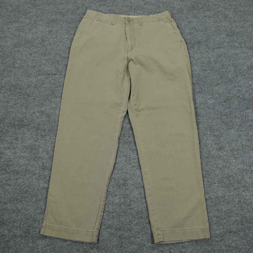 Cabela's Casuals Jeans Mens 36x32 Tan Aged Khakis Elastic Waist Straight Leg